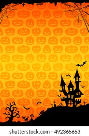 Halloween / Background of orange / The height.
