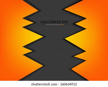 halloween background orange zigzag vector on black dark pattern for text and message modern web design 