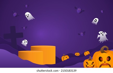 Halloween background For a party on Halloween night.Happy Halloween banner.