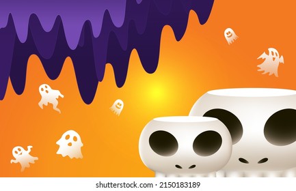 Halloween background For a party on Halloween night.Happy Halloween banner.