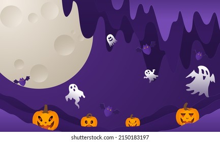 Halloween background For a party on Halloween night.Happy Halloween banner.