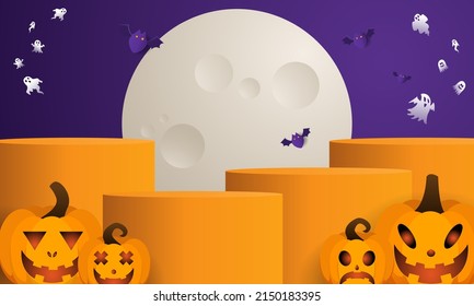 Halloween background For a party on Halloween night.Happy Halloween banner.