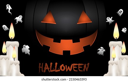 Halloween background For a party on Halloween night.Happy Halloween banner.