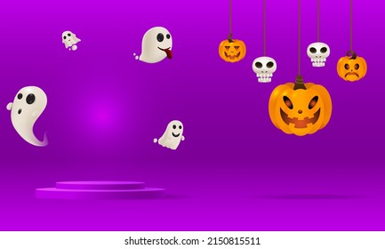 Halloween background For a party on Halloween night.Happy Halloween banner.