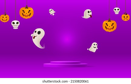 Halloween background For a party on Halloween night.Happy Halloween banner.