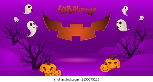 Halloween background For a party 
 and sale on Halloween night.Happy Halloween banner.