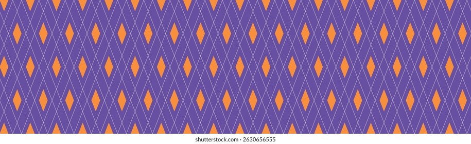Halloween background plaid background with spooky autumn texture. Flat vector illustration isolated