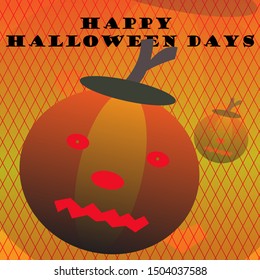 Halloween background with pumkin smile