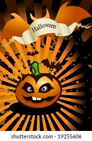 Halloween background with pumpkin