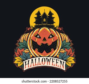 halloween background with halloween pumpkin