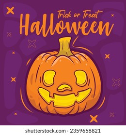 Fondo de Halloween con vector de diseño de calabaza