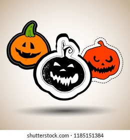 Halloween background, pumpkin. Greeting card for party and sale. Autumn holidays.