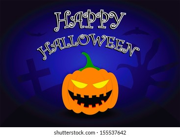 Halloween background with pumpkin head