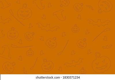 Halloween Background of pumpkin Orange gradation The height.