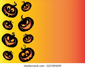 Halloween background pumpkin scary illustration