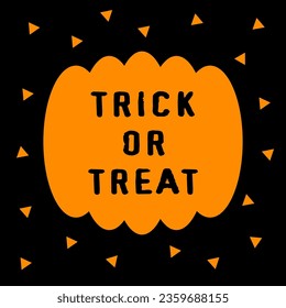 Halloween background with pumpkin. Trick or treat. Happy halloween card design. Vector illustration.