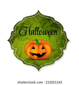 Halloween Background with Pumpkin Vector Illustration