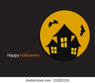 Halloween Background with Pumpkin Vector Illustration 