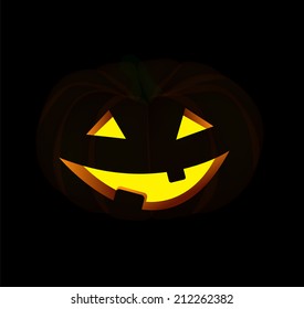 Halloween Background with Pumpkin Vector Illustration 