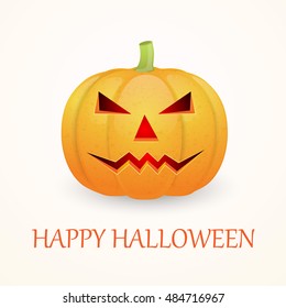 Halloween background with pumpkin. Vector illustration.