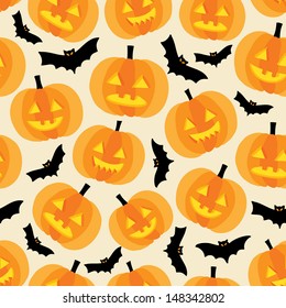 Halloween background with pumpkins