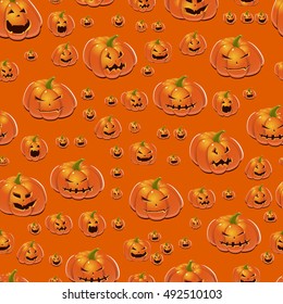 Halloween background with pumpkins