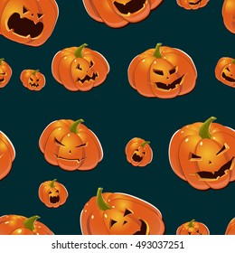 Halloween background with pumpkins
