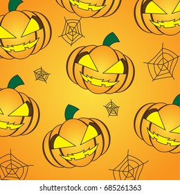 Halloween background with pumpkins