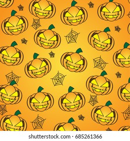 Halloween background with pumpkins