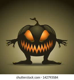Halloween background with pumpkins. EPS10