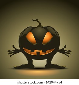 Halloween background with pumpkins. EPS10
