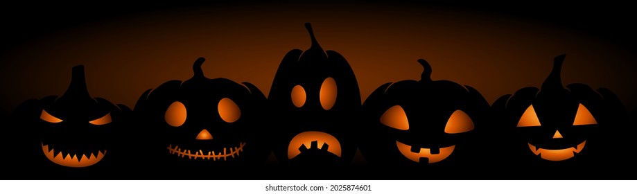 Fondo de Halloween, calabazas, imagen para carteles, vector de otoño