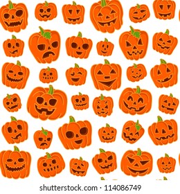 Halloween background. Pumpkins. vector illustration. Smiling pumpkins.