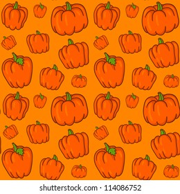 Halloween background. Pumpkins. vector illustration. Smiling pumpkins.