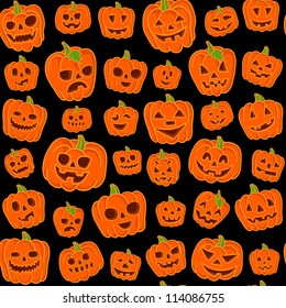 Halloween background. Pumpkins. vector illustration. Smiling pumpkins.