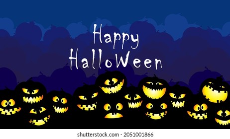 Halloween-Hintergrund mit Kürbis. Vektorgrafik für Banner, Poster, Grußkarte und Partyeinladung.
