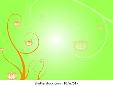 halloween background, pumpkins with vegetables