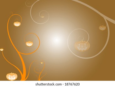 halloween background, pumpkins with vegetables