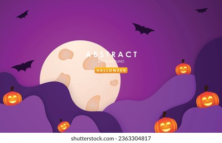 Halloween background with purple gradients color