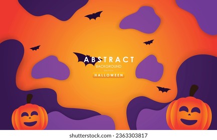 Halloween background with purple and orange gradients color