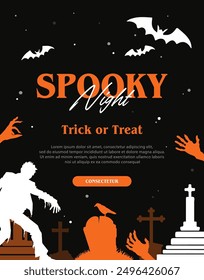 Halloween background with scary elements