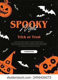 Halloween background with scary elements