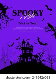 Halloween background with scary elements