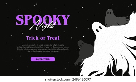 Halloween background with scary elements