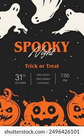 Halloween background with scary elements