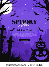 Halloween background with scary elements