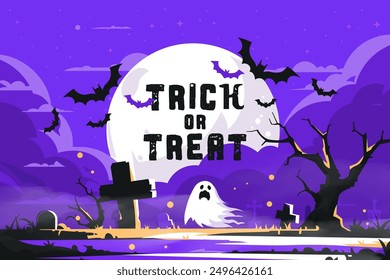 Halloween background with scary elements