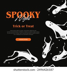 Halloween background with scary elements