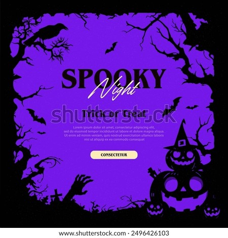 Halloween background with scary elements