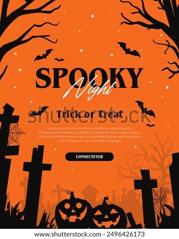 Halloween background with scary elements